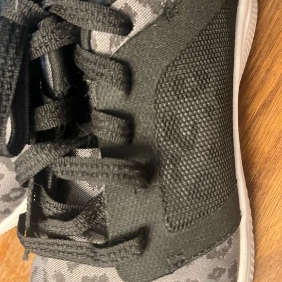 Avia Black and Gray Leopard Print Sneakers - Picture 2 of 5